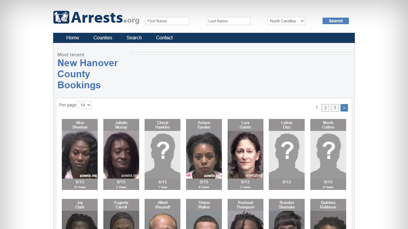 New Hanover County Arrests and Inmate Search